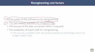 Software Engineering  C8  L11  Reengineering approaches [upl. by Egwan]