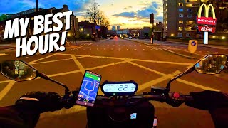 MY BEST HOUR EVER Delivering Fast Food In London  Sunday Night GoPro POV [upl. by Hardan]