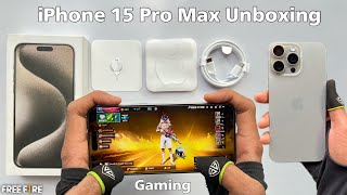 iPhone 15 Pro Max unboxing and gaming and all features [upl. by Yoral]