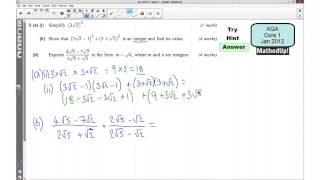 AQA Core 1 Jan 2012 Q3 [upl. by Airamana]