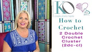 2 Double Crochet Cluster 2dccl Kristin Omdahls Crochet Stitch Library [upl. by Melisandra730]