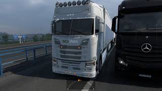 YAĞMURLU OTOBAN JETİ  SCANİA 540 S  ETS 2 [upl. by Arlon]