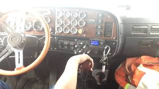 Upshifting amp downshifting an 18 speed Peterbilt 379 [upl. by Ithsav463]