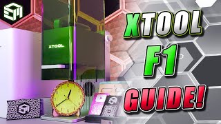 XTOOL F1 InDepth Setup Guide Material Settings Creative Space Fixtures Templates and Review [upl. by Gilda]