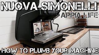 Nuova Simonelli Appia Life Single Group Espresso Machine  How to Plumb Your Espresso Machine [upl. by Sadnac333]