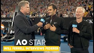 Will Ferrell Interviews Roger Federer  AO Stars [upl. by Marleen]