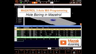 MAZATROL Programming Briefs  Hole Boring in MAZATROL [upl. by Annissa]