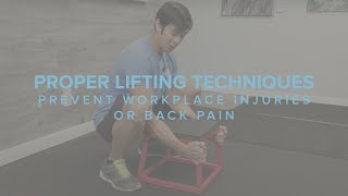 Proper Lifting Techniques  Prevent Workplace Injuries or Back Pain [upl. by Jase608]