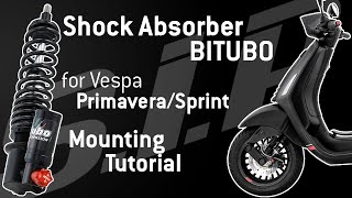 Stoßdämpfer BITUBO Black Edition Vespa Sprint  Primavera🛵🔧 Montage Tutorial  SIP [upl. by Nelav414]