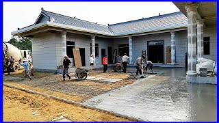 Skilled workers build new chinese style house and large garden [upl. by Brookes]