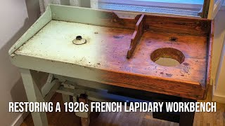 Restoring and Transforming a 1920s Lapidary Bench into a 2020s Lapidary Bench [upl. by Sirehc]