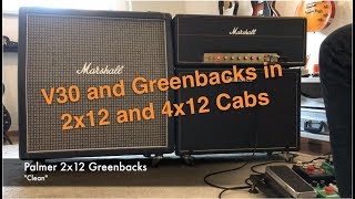 Celestion Vintage 30 and Greenback Speakers in 2x12 and 4x12 Cabinet [upl. by Kado]