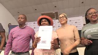 MEC Tasneem Motara was in the Westrand where she handed over 400 title deeds at Khutsong South and [upl. by Aniles]