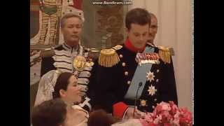 Frederik amp Marys Royal Wedding 2004 Crown Prince Frederiks speech ♥ [upl. by Waldemar]