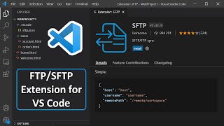 Connect to FTPSFTP Server using Visual Studio Code and SFTP Extention [upl. by Einohtna]