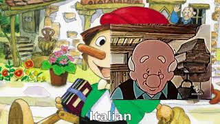 Piccolino no Bouken Pinocchio Opening Multilanguage Comparison [upl. by Joaquin]