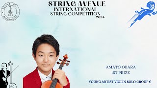 Amato Obara Violin Group G 1st Prize  Max Bruch Violin Concerto No1 in G Minor Op26 3rd Mvt [upl. by Aciraj]