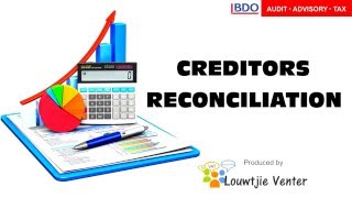 CREDITORS RECONCILIATION STATEMENT 1  Creditors amp Debtors Explanation [upl. by Dorotea]