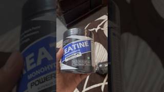 Creatine monohydrate with shaker unboxing and quality power muscle shorts [upl. by Lamag]