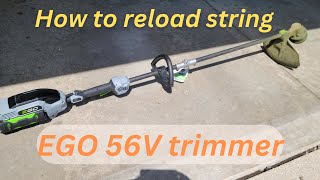 How To Reload String On 56V EGO Trimmer trimmer [upl. by Cohla]