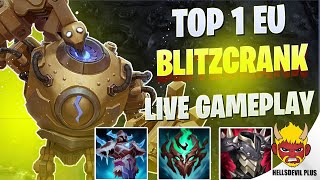 Top 1 Blitzcrank EU Playstyle Is INSANE  Wild Rift HellsDevil Plus Gameplay [upl. by Lucienne]