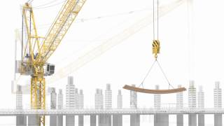 Liebherr Luffing Jib Cranes  Horizontal load movement [upl. by Nedyaj]