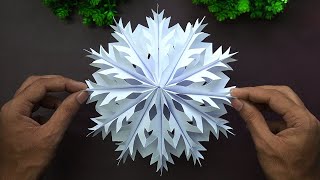 ❄️Paper Snowflakes Making with Patterns🎄DIY Christmas Decoration Ideas🎄Amazing Xmas Ornaments [upl. by Mychal682]