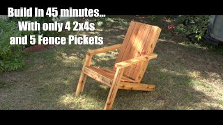 V2 Adirondack Chair Plans Full Build Walkthough [upl. by Weywadt]