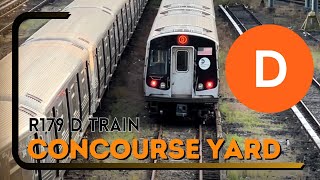 R179 D Train  Concourse Yard NYC Subway [upl. by Leiru]