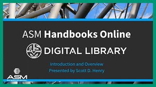 ASM Handbooks Online Demonstration [upl. by Tiffy]