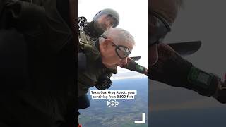 Texas Gov Greg Abbott goes skydiving from 8500 feet [upl. by Oisor292]