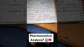 Pharmaceutical Analysis 🏥⛑️ [upl. by Arykat]