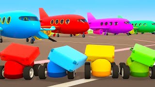 Vamos viajar de avião com os carrinhos Desenho animado infantil Desenhos animados em português [upl. by Skippy897]