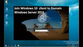 How to Join Windows 10 to Domain Windows Server 2016 [upl. by Elvie613]