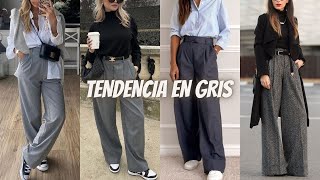 La Tendencia del Color Gris en Otoño en Pantalones💝The Gray Color Trend in Autumn in Pants💋☀ [upl. by Dickey]