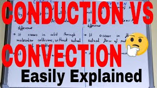 Conduction vs ConvectionDifference between conduction and convectionConduction and convection [upl. by Press]