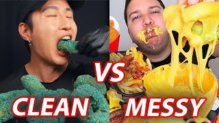 CLEAN vs MESSY Mukbangers [upl. by Rebel]