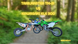 Trailmaster TM 31 VS Kawasaki KLX 300 [upl. by Vogeley]