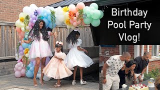 His and Her Birthday Pool Party  FAMILY VLOG [upl. by Eniamert]