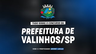 CONCURSO PREFEITURA DE VALINHOSSP  PLANEJAMENTO DE ESTUDOS [upl. by Oca779]