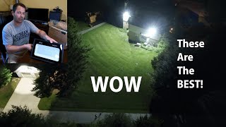 ✅ Light Up The Backyard 11000lm 100w LED Floodlight  Unboxing Install and Review  Olafus [upl. by Neysa]