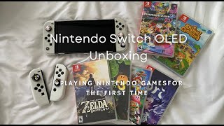 NonGamer Nintendo Switch Oled Unboxing My first game console ever [upl. by Allred757]