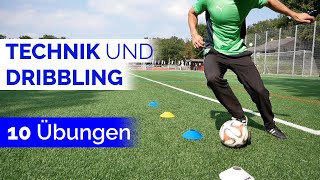 Trainingseinheit zum Nachmachen  Basic Technik und Dribbling Übungen [upl. by Shannen]