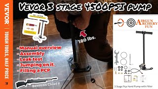 Vevor 3 stage 4500psi Hand pump Unboxing  Assembly amp First impressions Avaible  AirgunArcheryFun [upl. by Ladiv4]