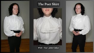 Sewing a Poet Shirt with Two Ruffle Jabot Collars [upl. by Melitta937]