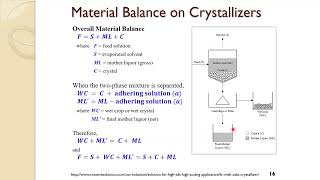 Crystallization Lecture 82  Chemical Engineering Stoichiometry [upl. by Myca]