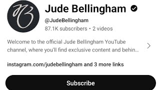 How To Find The Official YouTube Channel Of Jude Bellingham  Jude Bellingham Official Channel [upl. by Isayg]