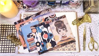 ASMRㅣ레트로 런던 분위기 빈티지 다이어리 꾸미기🎡🌉 ㅣVintage ScrapbookingㅣJOURNALING [upl. by Domeniga]