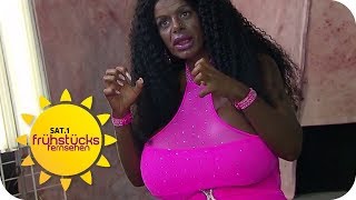 MARTINA BIG Die SCHWARZE SILIKONBarbie SAT1 Frühstücksfernsehen  TV [upl. by Zins481]