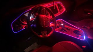 Oneuplighting Fiberglow Ambient Light Kit trim light on scat pack challenger ‼️🔥🔥 [upl. by Ardnnaed447]